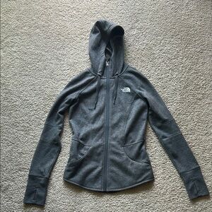 The North Face Lightweight Gray‎ Full Zip Hoodie with Thumb